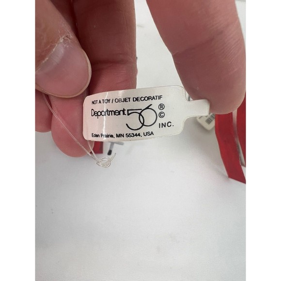 Lot Of 3 Department 56 Christmas Ornaments Skiing Snowmen NOS‎ VTG Retired - Picture 7 of 7